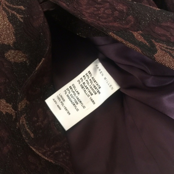 Karen Millen Blazer Jacket Textured Floral Rose 12 - Picture 7 of 8